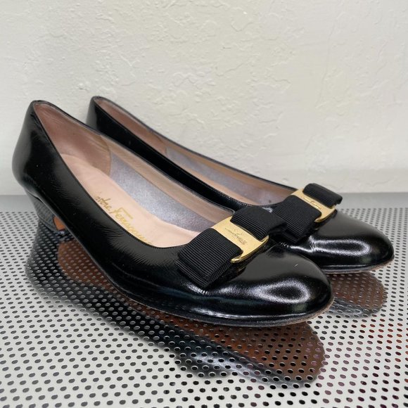 Salvatore Ferragamo Shoes - Salvatore Ferragamo Vara Patent Leather Pumps, 9